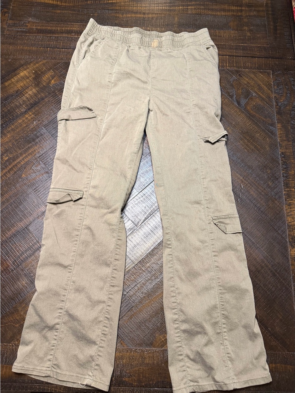VIP Women's Wide Leg Cargo Jeans in Khaki